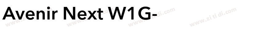 Avenir Next W1G字体转换